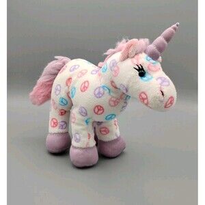 Ganz Webkinz Peace Unicorn HM493 Stuffed Animal Plush Toy NO CODE